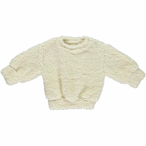 Pulls & Cardigans Bébé/Enfant | Poudre Organic Sweatshirt Cassandre Fausse Fourrure Almond Milk