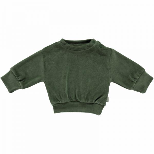 Sweatshirts Bébé/Enfant | Poudre Organic Sweatshirt Cassandre Velours Forest Green